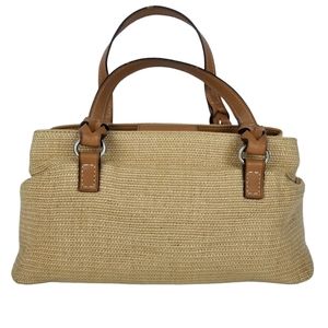Fossil VINTAGE Woven Straw Satchel Bag